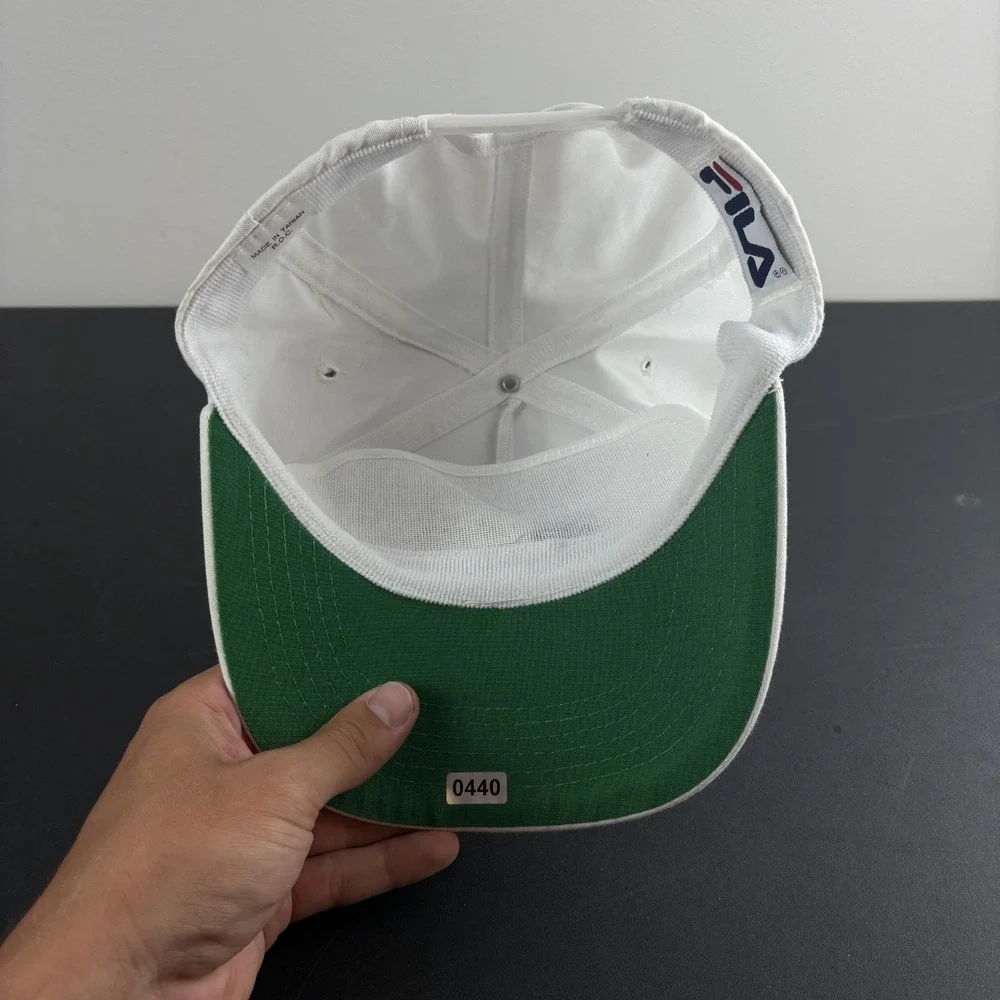 Vintage 90s 80s Fila US Open 1992 Snapback Hat White Tennis Tournament Cap